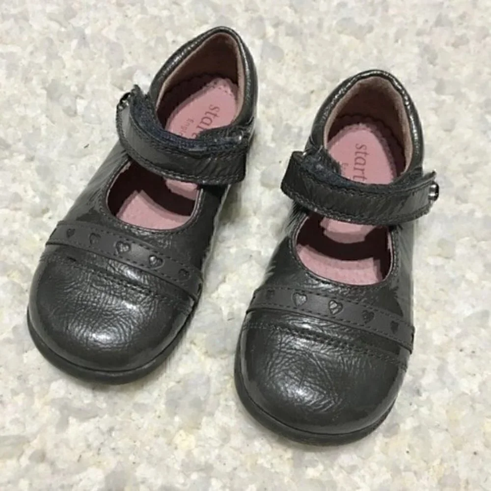 START-RITE: Tiffany Formal Gray Heart Mary Janes